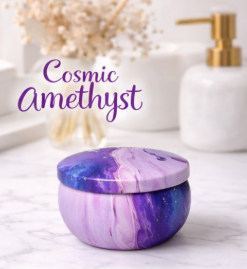 Purple Wax Tin Candle