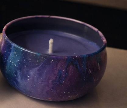 Purple Wax Tin Candle