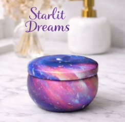 Purple Wax Tin Candle